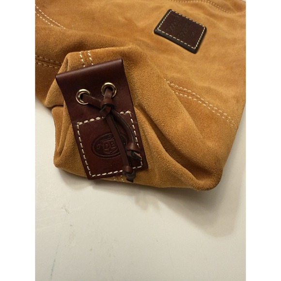 DOONEY & BOURKE Vintage Hobo Shoulder Bag Caramel Suede Brown Leather Old Money - Picture 9 of 15
